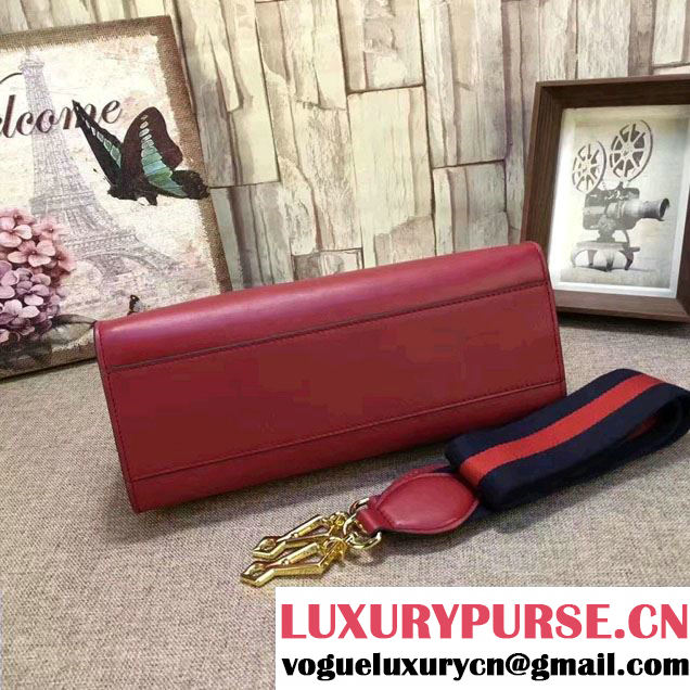 Gucci Nymphea Leather Top Handle Small Bag 459076 Red 2017