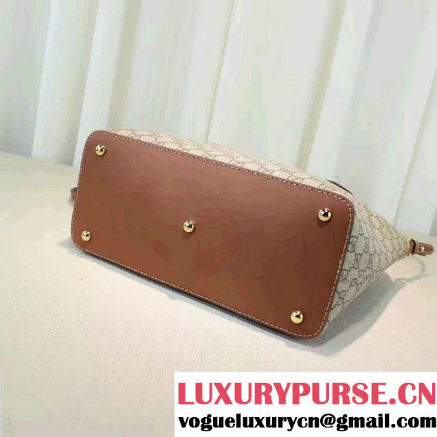 Gucci GG Supreme Small Top Handle Tote Bag 429147 Brown