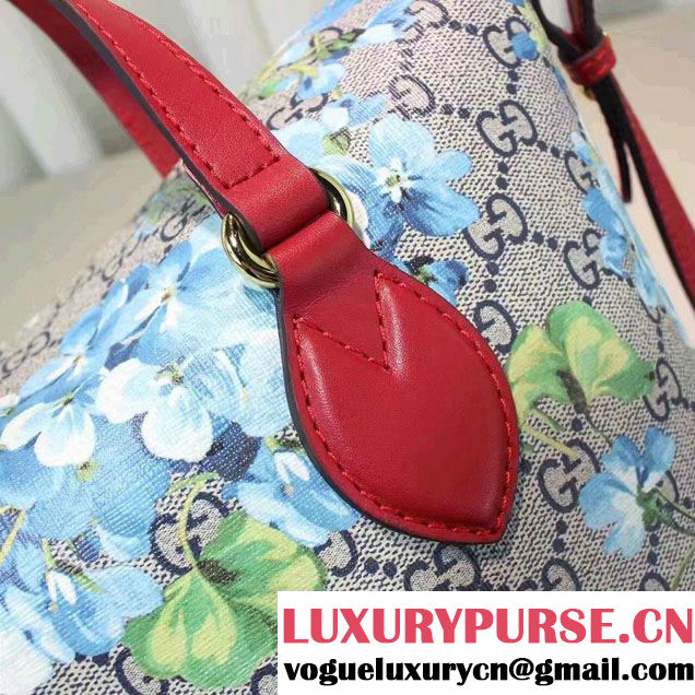 Gucci GG Supreme Small Top Handle Tote Bag 429147 Blooms Blue