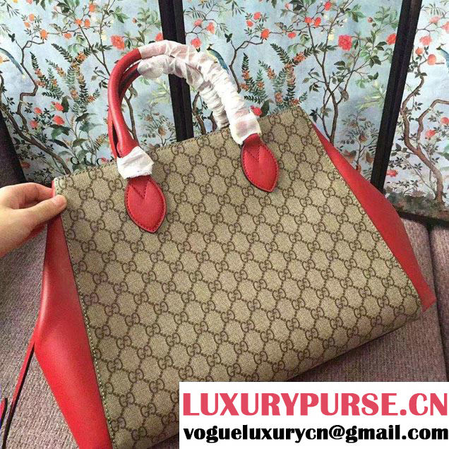Gucci GG Supreme Top Handle Large Bag 453704 Embroidered Heart Snake Flower 2017