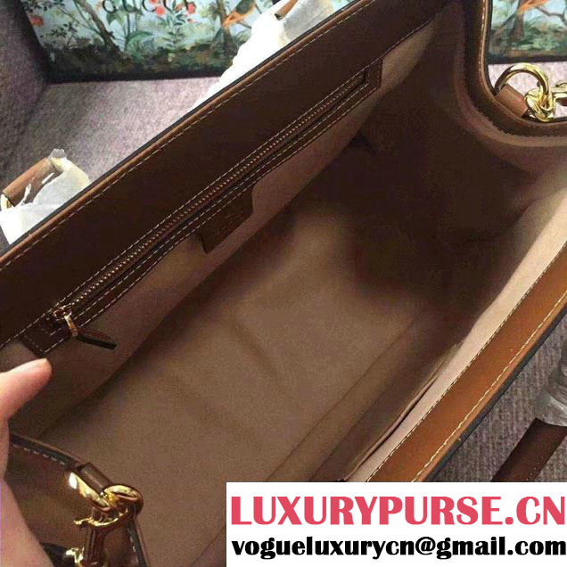 Gucci GG Supreme Top Handle Large Bag 453704 Embroidered Bee Flower 2017