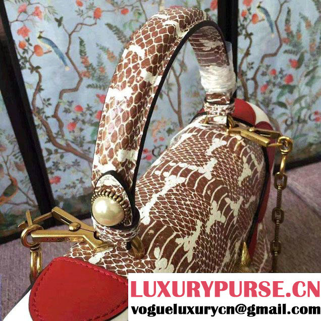 Gucci Fox Broche Top Handle Medium Bag 466432/450631 Brown 2017