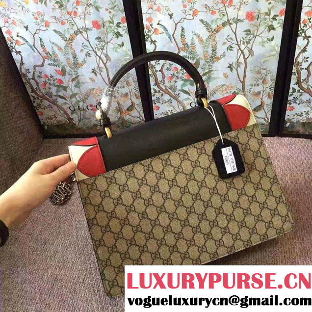 Gucci Fox Broche Top Handle Medium Bag 466432/450631 Lobsters Embroidery 2017