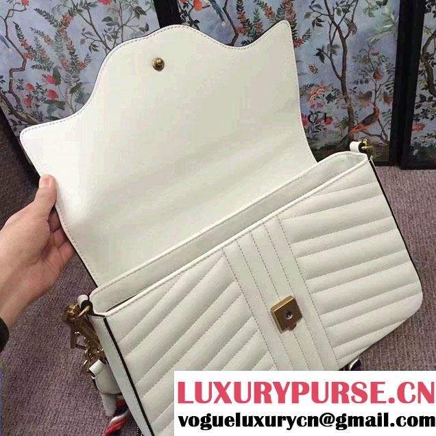 Gucci Leopard Print Calf Hair Top Handle Bag 466413/461912 White 2017