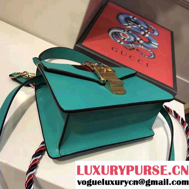 Gucci Sylvie Leather Top Handle Shoulder Mini Bag 470270 Green 2017