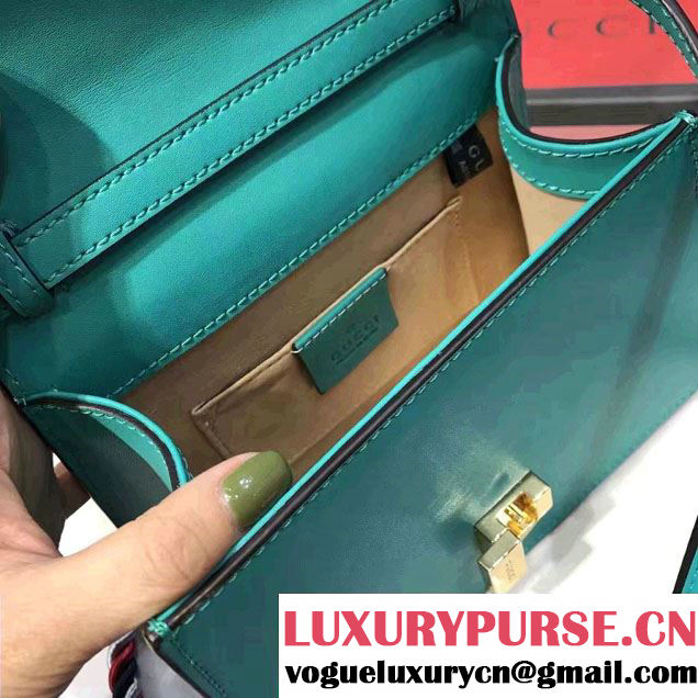 Gucci Sylvie Leather Top Handle Shoulder Mini Bag 470270 Green 2017