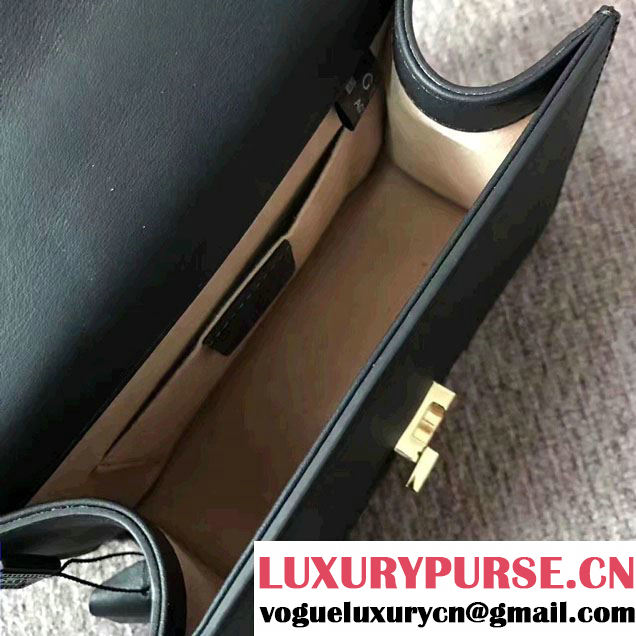 Gucci Sylvie Leather Top Handle Shoulder Mini Bag 470270 Black 2017