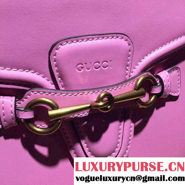 Gucci Lady Web Hand-stained Leather Shoulder Bag 380573 Pink 2015