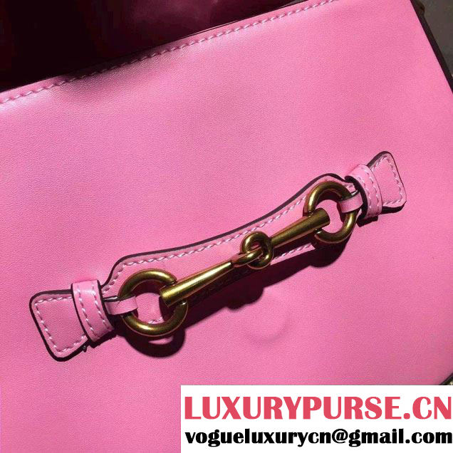 Gucci Lady Web Hand-stained Leather Shoulder Small Bag 380573 Pink 2015