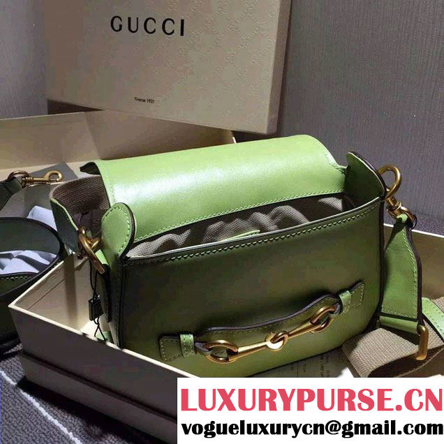 Gucci Lady Web Hand-stained Leather Shoulder Small Bag 380573 Light Green 2015