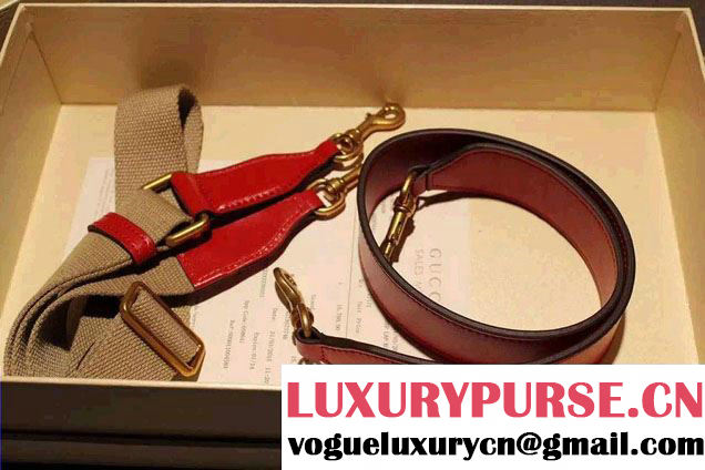 Gucci Lady Web Hand-stained Leather Shoulder Small Bag 380573 Red 2015