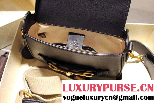 Gucci Lady Web Hand-stained Leather Shoulder Small Bag 380573 Black 2015
