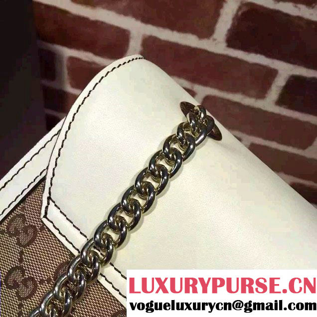 Gucci Emily Guccissima Leather Chain Shoulder Bag 295402 White 2015
