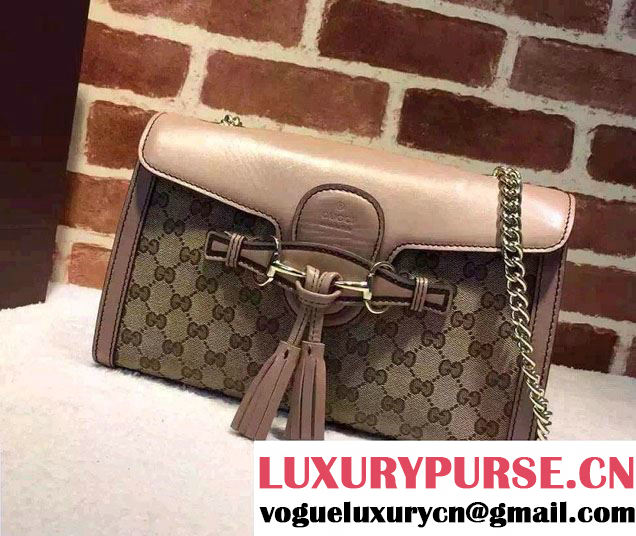 Gucci Emily Guccissima Leather Chain Shoulder Bag 295402 Nude 2015