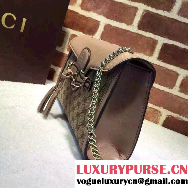 Gucci Emily Guccissima Leather Chain Shoulder Bag 295402 Nude 2015