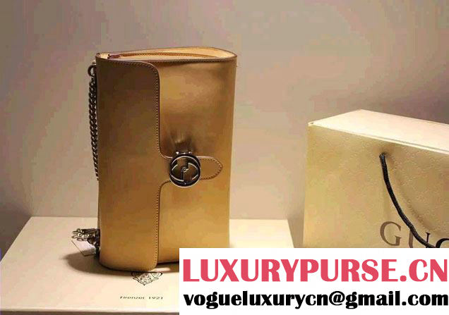 Gucci Interlocking Leather Shoulder Medium Bag 387604 Apricot 2015