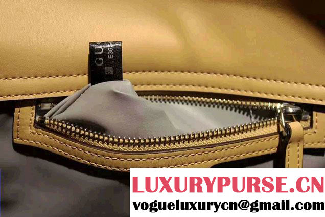 Gucci Interlocking Leather Shoulder Medium Bag 387604 Apricot 2015