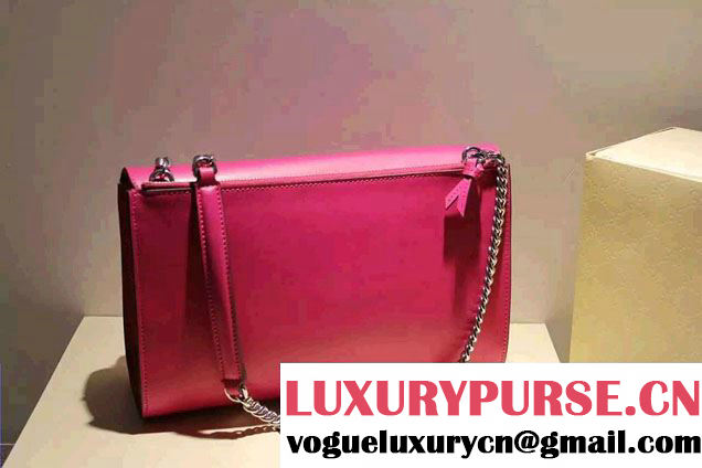 Gucci Interlocking Leather Shoulder Medium Bag 387604 Dark Pink 2015