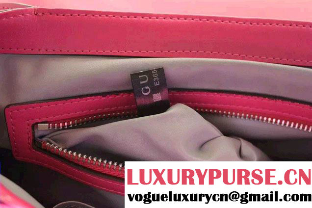 Gucci Interlocking Leather Shoulder Tote Bag 387605 Dark Pink 2015