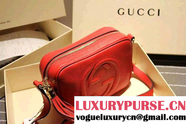 Gucci Soho Leather Disco Small Bag 308364 Red 2015