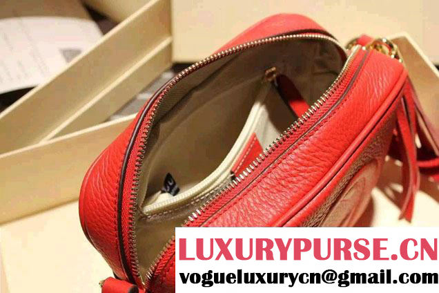 Gucci Soho Leather Disco Small Bag 308364 Red 2015