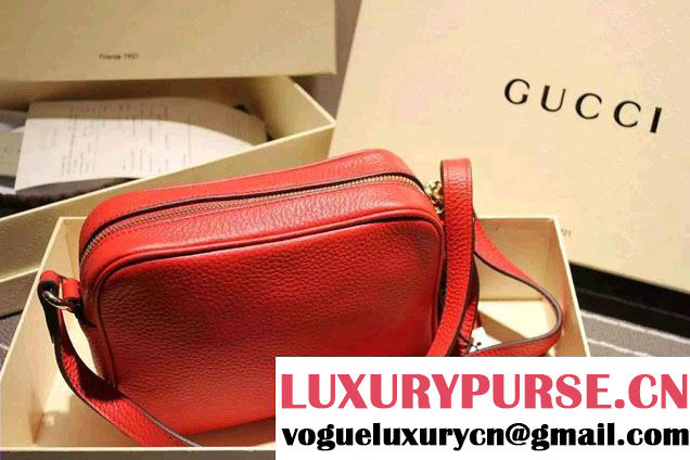 Gucci Soho Leather Disco Small Bag 308364 Red 2015