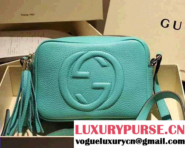 Gucci Soho Leather Disco Small Bag 308364 Turquoise 2015