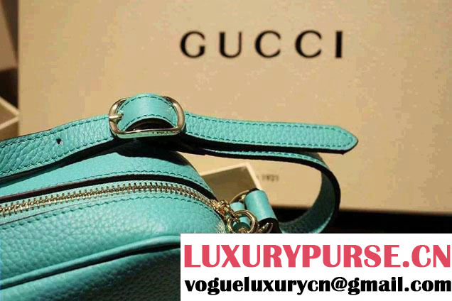 Gucci Soho Leather Disco Small Bag 308364 Turquoise 2015