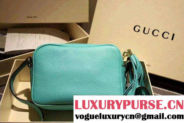 Gucci Soho Leather Disco Small Bag 308364 Turquoise 2015