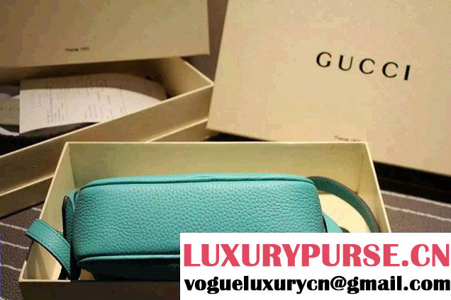 Gucci Soho Leather Disco Small Bag 308364 Turquoise 2015