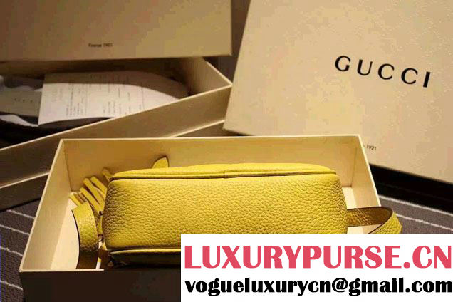 Gucci Soho Leather Disco Small Bag 308364 Yellow 2015