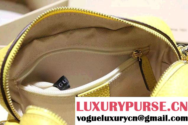 Gucci Soho Leather Disco Small Bag 308364 Yellow 2015