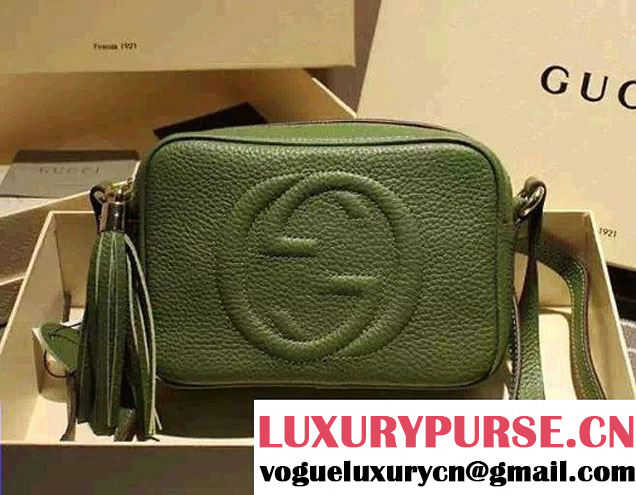 Gucci Soho Leather Disco Small Bag 308364 Green 2015