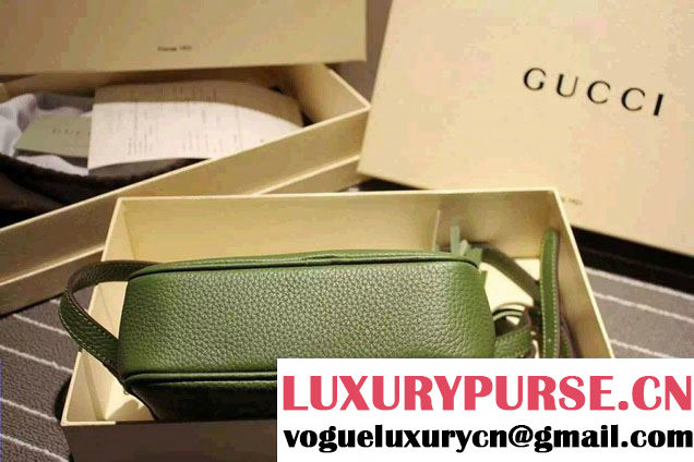 Gucci Soho Leather Disco Small Bag 308364 Green 2015