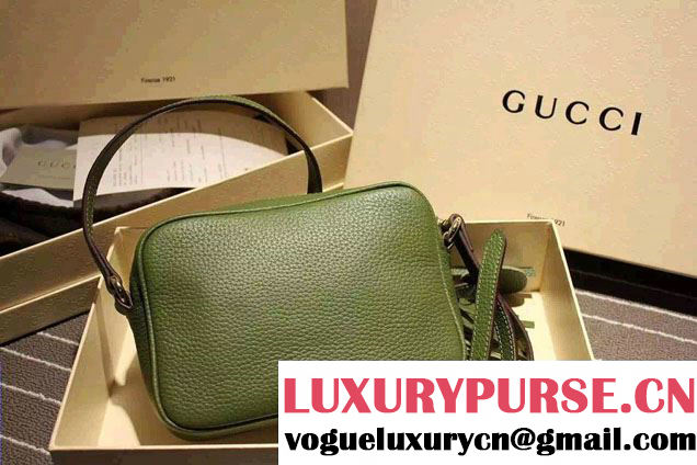 Gucci Soho Leather Disco Small Bag 308364 Green 2015