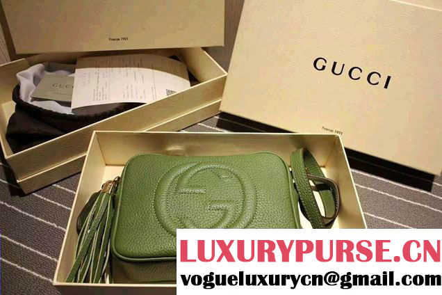 Gucci Soho Leather Disco Small Bag 308364 Green 2015