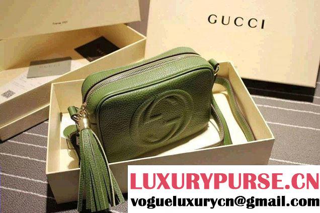 Gucci Soho Leather Disco Small Bag 308364 Green 2015