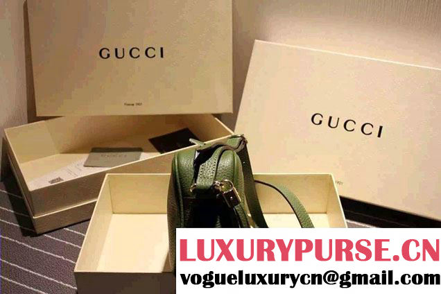 Gucci Soho Leather Disco Small Bag 308364 Green 2015