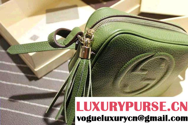 Gucci Soho Leather Disco Small Bag 308364 Green 2015