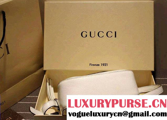 Gucci Soho Studded Leather Disco Small Bag 308364 Off-White 2015