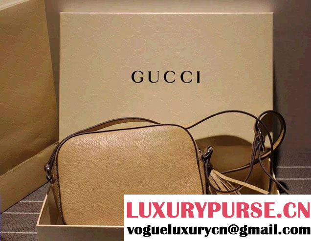 Gucci Soho Studded Leather Disco Small Bag 308364 Apricot 2015