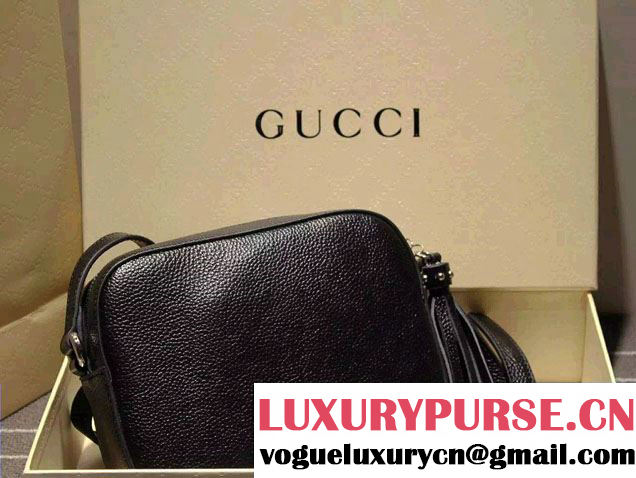 Gucci Soho Studded Leather Disco Small Bag 308364 Black 2015