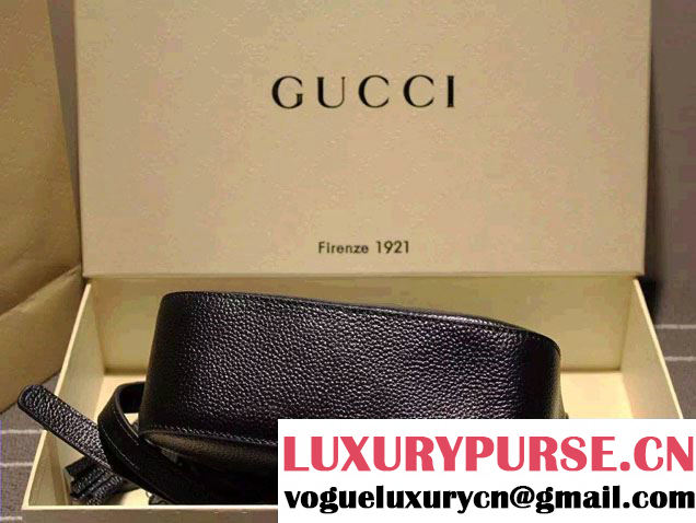 Gucci Soho Studded Leather Disco Small Bag 308364 Black 2015
