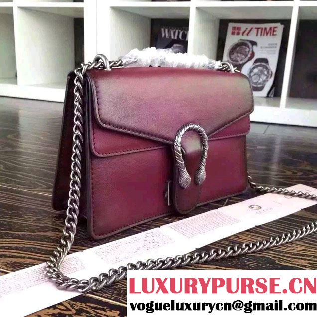 Gucci Dionysus Leather Shoulder Bag 400249 Burgundy 2015