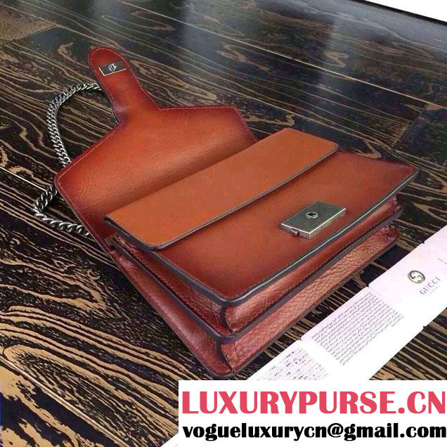 Gucci Dionysus Leather Shoulder Bag 400249 Brown 2015