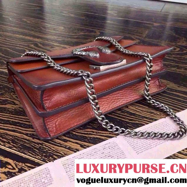 Gucci Dionysus Leather Shoulder Bag 400249 Brown 2015
