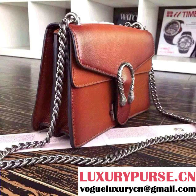 Gucci Dionysus Leather Shoulder Bag 400249 Brown 2015