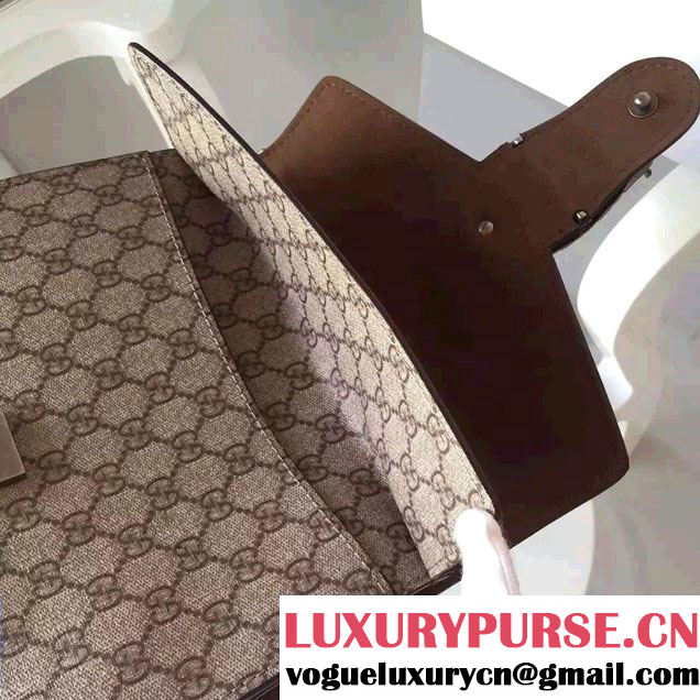 Gucci Dionysus GG Supreme Bee Embroidered Shoulder Bag 400249 Brown 2015