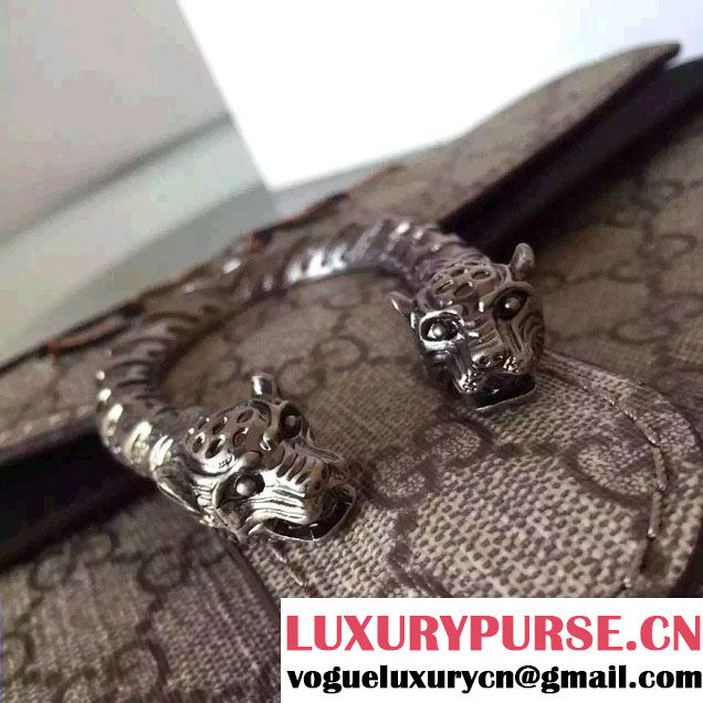 Gucci Dionysus GG Supreme Bee Embroidered Shoulder Bag 400249 Black 2015