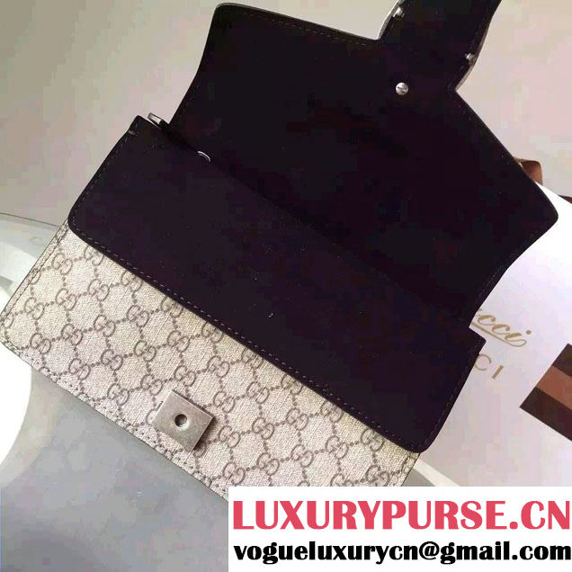 Gucci Dionysus GG Supreme Bee Embroidered Shoulder Bag 400249 Black 2015